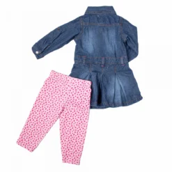 Ensemble Robe Chemise En Jean + Legging Imprimé Bébé CHEVIGNON -Tendryne Soldes Boutique ensemble robe chemise en jean legging imprime bebe chevignon 5