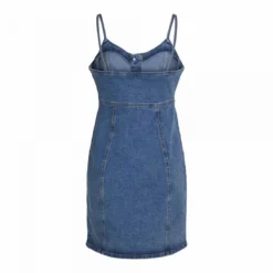 Tendryne Soldes Boutique -Tendryne Soldes Boutique robe a bretelles en jean boutonnee coton stretch femme vila 1