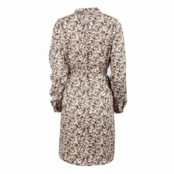 Robe Chemise Col Mao Imprimée Nouée Femme VERO MODA -Tendryne Soldes Boutique robe chemise col mao imprimee nouee femme vero moda 3