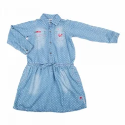 Robe Chemise En Jean Ceinturée à Pois Enfant LEE COOPER