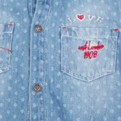 Robe Chemise En Jean Ceinturée à Pois Enfant LEE COOPER -Tendryne Soldes Boutique robe chemise en jean ceinturee a pois enfant lee cooper 4