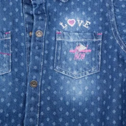 Robe Chemise En Jean Ceinturée à Pois Enfant LEE COOPER -Tendryne Soldes Boutique robe chemise en jean ceinturee a pois enfant lee cooper 5