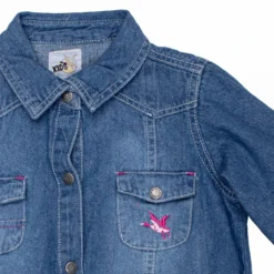 Robe Chemise En Jean Manches Longues Coton Enfant CHEVIGNON -Tendryne Soldes Boutique robe chemise en jean manches longues coton enfant chevignon 2