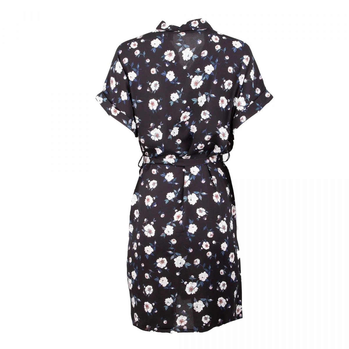 Robe Chemise Manches Courtes à Fleurs Femme VERO MODA 4 Robe Chemise Manches Courtes à Fleurs Femme VERO MODA – Image 2