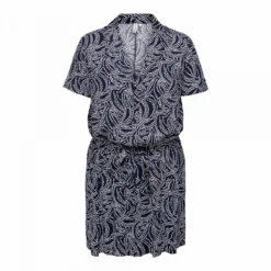 Robe Chemise Manches Courtes Cordon Boutons Femme ONLY CARMAKOMA