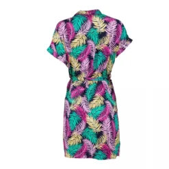 Robe Chemise Manches Courtes Imprimé Palmier Femme VERO MODA -Tendryne Soldes Boutique robe chemise manches courtes imprime palmier femme vero moda 1