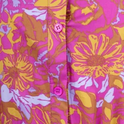 Robe Chemise Patineuse à Imprimé Fleuris Rose Femme LA PETITE ETOILE -Tendryne Soldes Boutique robe chemise patineuse a imprime fleuris rose femme la petite etoile 3