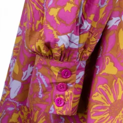 Robe Chemise Patineuse à Imprimé Fleuris Rose Femme LA PETITE ETOILE -Tendryne Soldes Boutique robe chemise patineuse a imprime fleuris rose femme la petite etoile 4