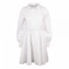 Robe Chemise Patineuse Blanche En Coton Femme LA PETITE ETOILE -Tendryne Soldes Boutique robe chemise patineuse blanche en coton femme la petite etoile