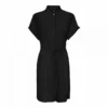Robe Chemise Unie Manches Courtes Femme VERO MODA -Tendryne Soldes Boutique robe chemise unie manches courtes femme vero moda