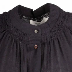 Robe Col Cheminée Longue Manches 7/8 Avec Lien De Serrage Noire Femme DEELUXE 74 -Tendryne Soldes Boutique robe col cheminee longue manches 7 8 avec lien de serrage noire femme deeluxe 74 2