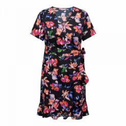 Robe Courte Cache-coeur Volants Ceinture Femme ONLY CARMAKOMA