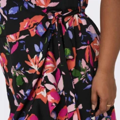 Robe Courte Cache-coeur Volants Ceinture Femme ONLY CARMAKOMA -Tendryne Soldes Boutique robe courte cache coeur volants ceinture femme only carmakoma 4