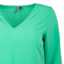 Robe Courte Colorée Manches 7/8 Col V Femme PIECES -Tendryne Soldes Boutique robe courte coloree manches 7 8 col v femme pieces 2