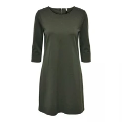 Robe Courte Droite Unie Manches 3/4 Stretch Femme ONLY -Tendryne Soldes Boutique robe courte droite unie manches 3 4 stretch femme only 1