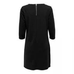 Robe Courte Droite Unie Manches 3/4 Stretch Femme ONLY -Tendryne Soldes Boutique robe courte droite unie manches 3 4 stretch femme only 2