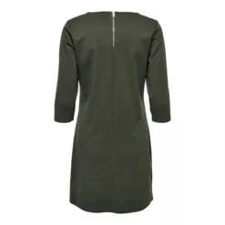 Robe Courte Droite Unie Manches 3/4 Stretch Femme ONLY -Tendryne Soldes Boutique robe courte droite unie manches 3 4 stretch femme only 3