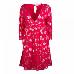 Robe Courte Manches Longues Broderie Fleurs Doré Numa Femme LA PETITE ETOILE