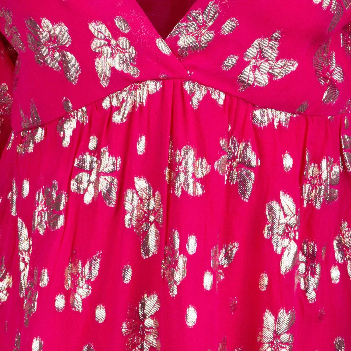 Robe Courte Manches Longues Broderie Fleurs Doré Numa Femme LA PETITE ETOILE 6 Robe Courte Manches Longues Broderie Fleurs Doré Numa Femme LA PETITE ETOILE – Image 4