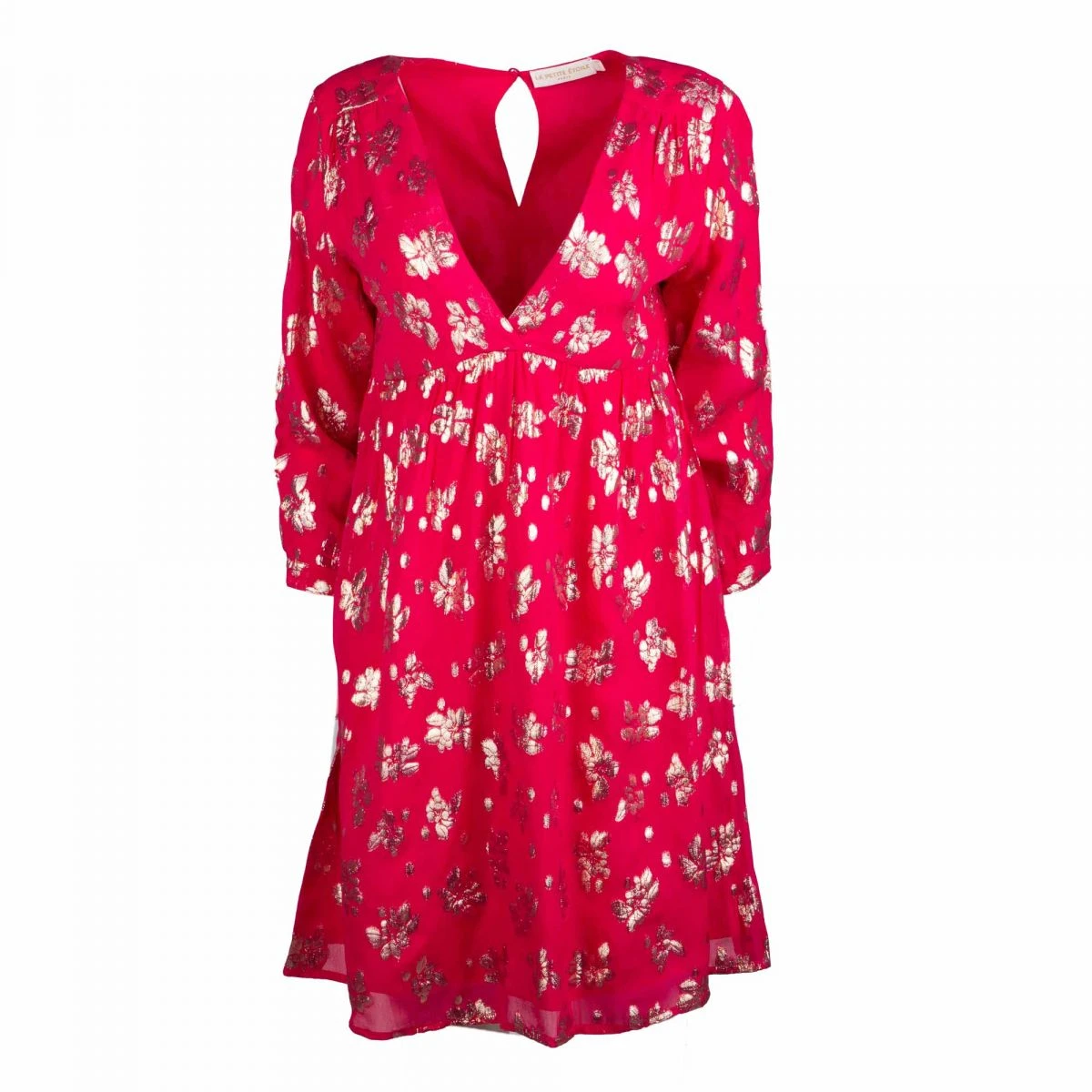Robe Courte Manches Longues Broderie Fleurs Doré Numa Femme LA PETITE ETOILE 3 Robe Courte Manches Longues Broderie Fleurs Doré Numa Femme LA PETITE ETOILE