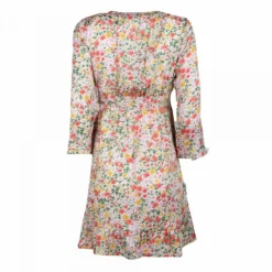Robe Courte Manches Longues Col V Fleurs Andreanne Femme LA PETITE ETOILE -Tendryne Soldes Boutique robe courte manches longues col v fleurs andreanne femme la petite etoile 1