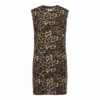 Robe Courte Sans Mache Léopard Femme VILA