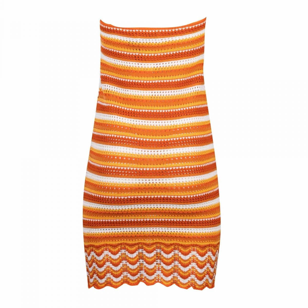 Robe Crochet Dos Nu à Nouer Ajustée Orange Elara Femme LA PETITE ETOILE 4 Robe Crochet Dos Nu à Nouer Ajustée Orange Elara Femme LA PETITE ETOILE – Image 2