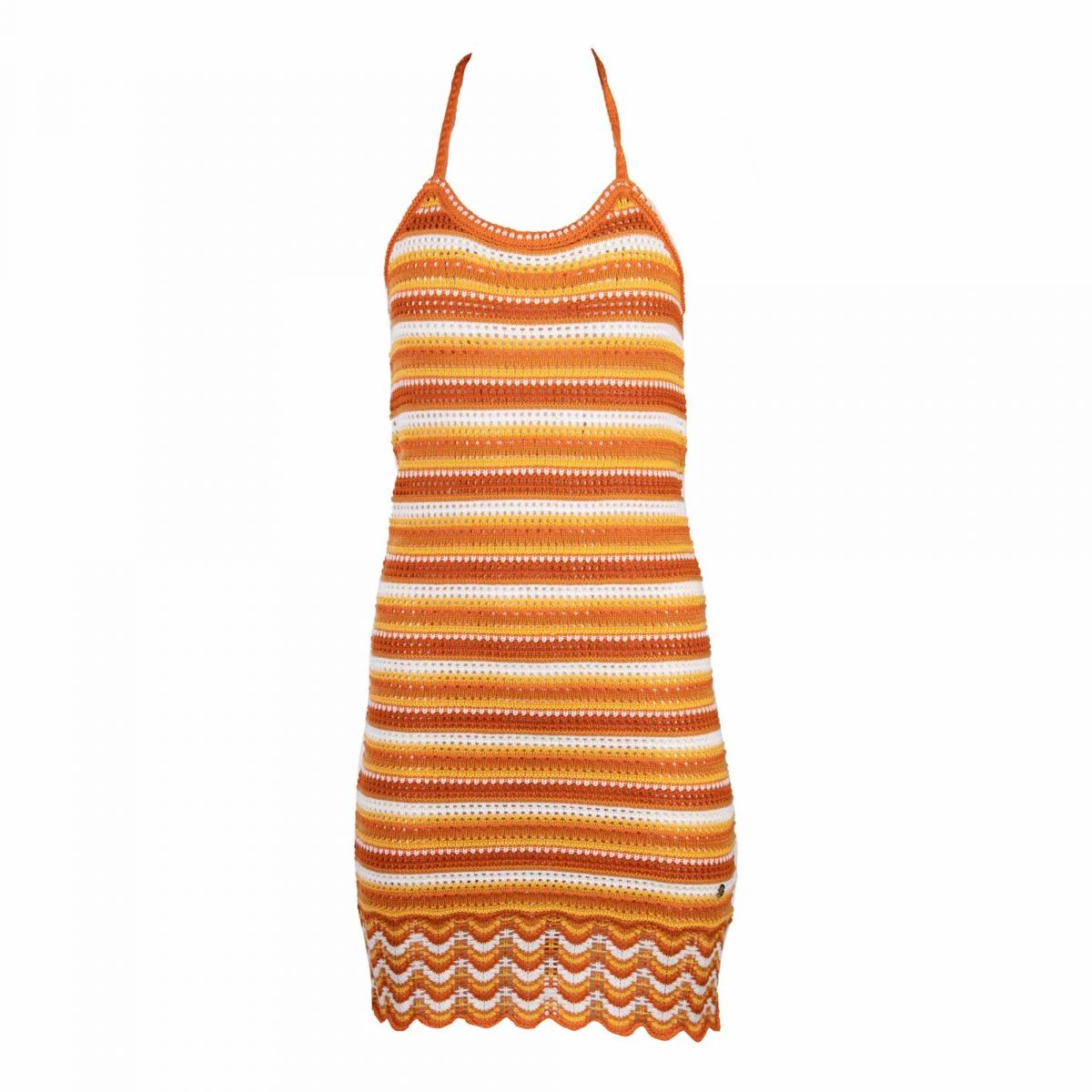 Robe Crochet Dos Nu à Nouer Ajustée Orange Elara Femme LA PETITE ETOILE 3 Robe Crochet Dos Nu à Nouer Ajustée Orange Elara Femme LA PETITE ETOILE