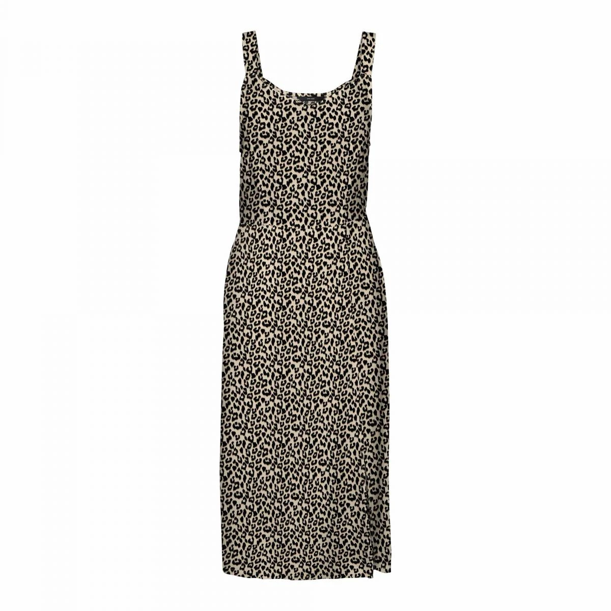 Robe Droite Imprimé Léopard Longueur Midi Fente Côté Femme VERO MODA 3 Robe Droite Imprimé Léopard Longueur Midi Fente Côté Femme VERO MODA