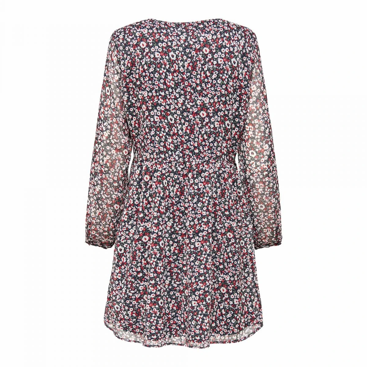 Robe Légère Manches Longues Col V Fleurie Femme ONLY 4 Robe Légère Manches Longues Col V Fleurie Femme ONLY – Image 2