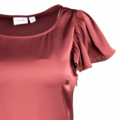 Robe Longue Droite Satin Manches Courtes Volant Femme VILA 8 Robe Longue Droite Satin Manches Courtes Volant Femme VILA -Tendryne Soldes Boutique robe longue droite satin manches courtes volant femme vila 2