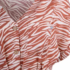 Robe Longue Imprimé Zèbre Manches Courtes Ceinturée Femme DEELUXE 74 -Tendryne Soldes Boutique robe longue imprime zebre manches courtes ceinturee femme deeluxe 74 2