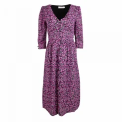 Robe Longue Manches 3/4 Motif Fleurs Nasiria Femme LA PETITE ETOILE