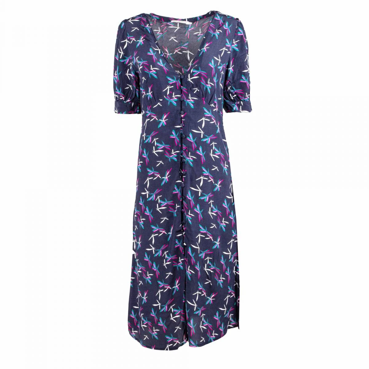 Robe Longue Manches Courtes Col V Femme LA PETITE ETOILE 3 Robe Longue Manches Courtes Col V Femme LA PETITE ETOILE