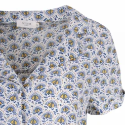 Robe Longue Manches Courtes Imprimé Blé Avec Col V Femme DEELUXE 74 -Tendryne Soldes Boutique robe longue manches courtes imprime ble avec col v femme deeluxe 74 2