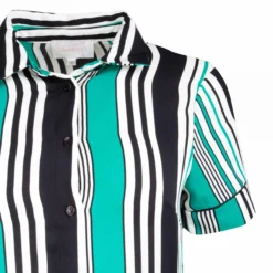 Robe Longue Manches Courtes Rayée Verte Siffleur Femme GRACE & MILA -Tendryne Soldes Boutique robe longue manches courtes rayee verte siffleur femme grace mila 2