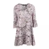 Robe Manche 3/4 Col V Zébré Femme VERO MODA -Tendryne Soldes Boutique robe manche 3 4 col v zebre femme vero moda
