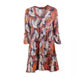 Robe Manche 3/4 Imprimé Palmier Femme VERO MODA