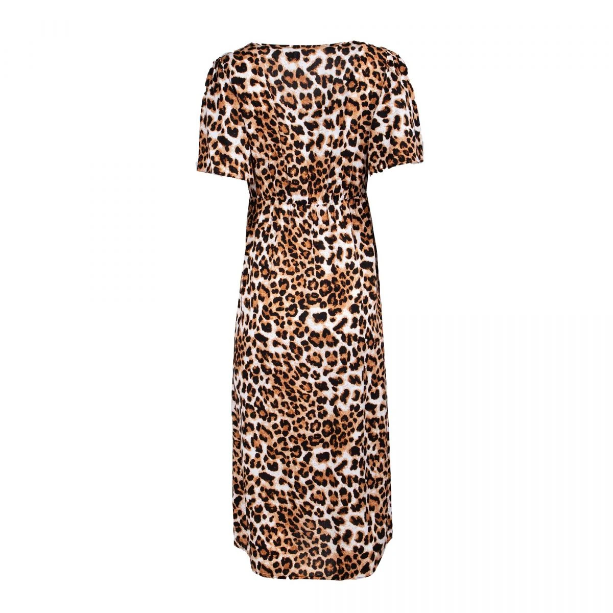 Robe Manche Courte Longue Léopard Femme VERO MODA 4 Robe Manche Courte Longue Léopard Femme VERO MODA – Image 2