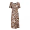 Robe Manche Courte Longue Léopard Femme VERO MODA 2 Robe Manche Courte Longue Léopard Femme VERO MODA -Tendryne Soldes Boutique robe manche courte longue leopard femme vero moda