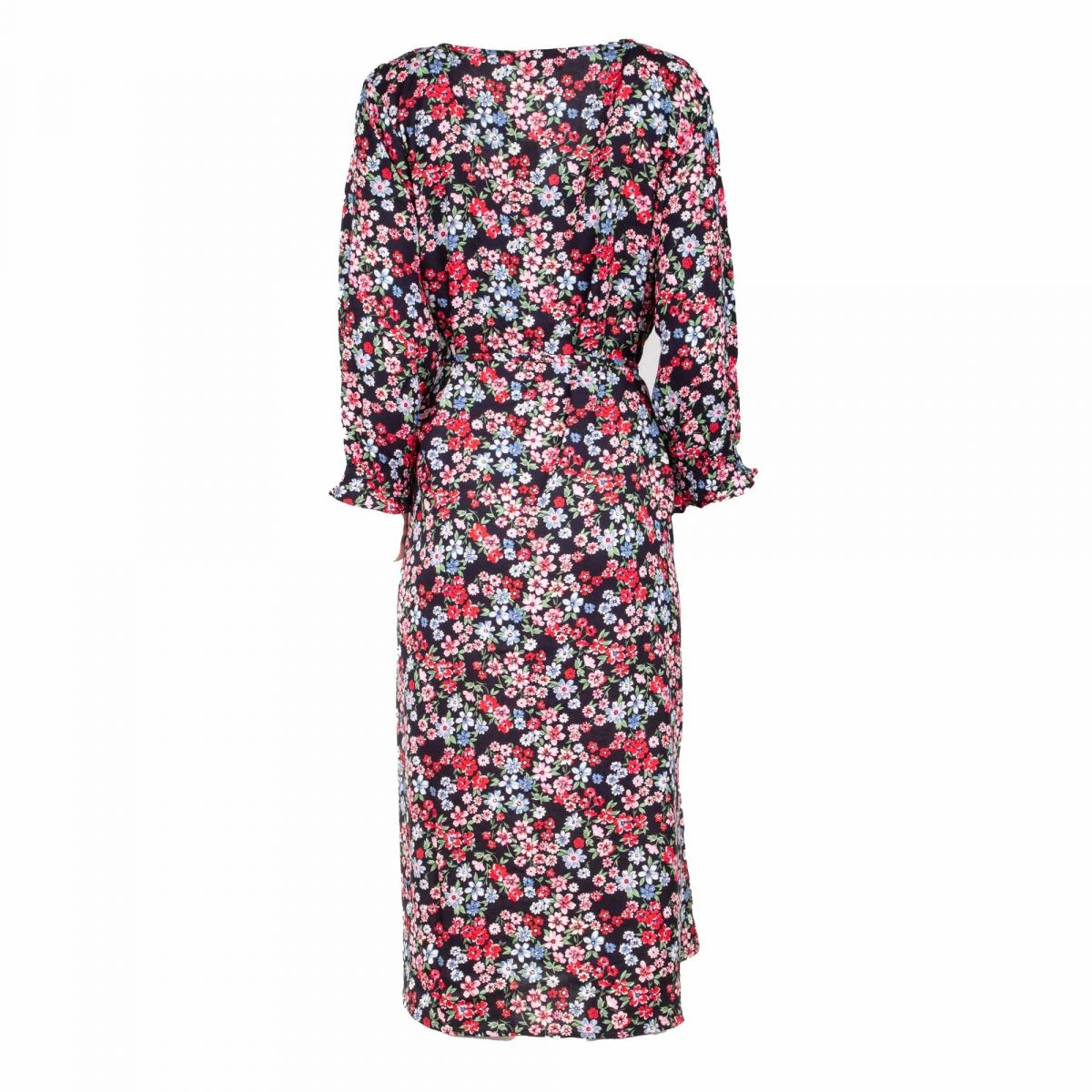 Robe Manches 3/4 à Fleurs Rouges Femme ONLY 4 Robe Manches 3/4 à Fleurs Rouges Femme ONLY – Image 2