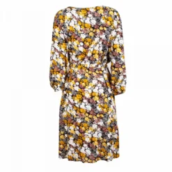 Robe Manches 3/4 Col V Fleurs Femme ONLY -Tendryne Soldes Boutique robe manches 3 4 col v fleurs femme only 1