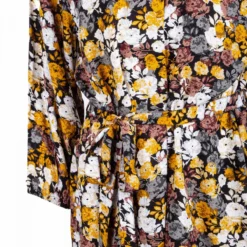 Robe Manches 3/4 Col V Fleurs Femme ONLY -Tendryne Soldes Boutique robe manches 3 4 col v fleurs femme only 2