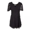 Robe Manches Courtes à Broderie Noir Femme LA PETITE ETOILE -Tendryne Soldes Boutique robe manches courtes a broderie noir femme la petite etoile