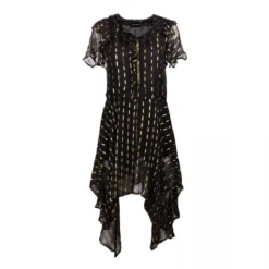 Robe Manches Courtes à Volants Motif Doré Femme ZADIG & VOLTAIRE