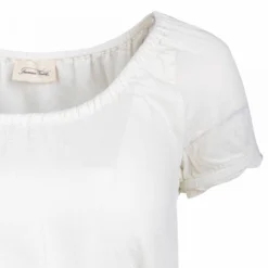 Robe Manches Courtes Blanche Fluide En Coton Femme AMERICAN VINTAGE -Tendryne Soldes Boutique robe manches courtes blanche fluide en coton femme american vintage 2