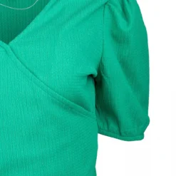 Robe Manches Courtes Col V Drapée Femme VERO MODA -Tendryne Soldes Boutique robe manches courtes col v drapee femme vero moda 11