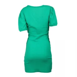Robe Manches Courtes Col V Drapée Femme VERO MODA -Tendryne Soldes Boutique robe manches courtes col v drapee femme vero moda 7