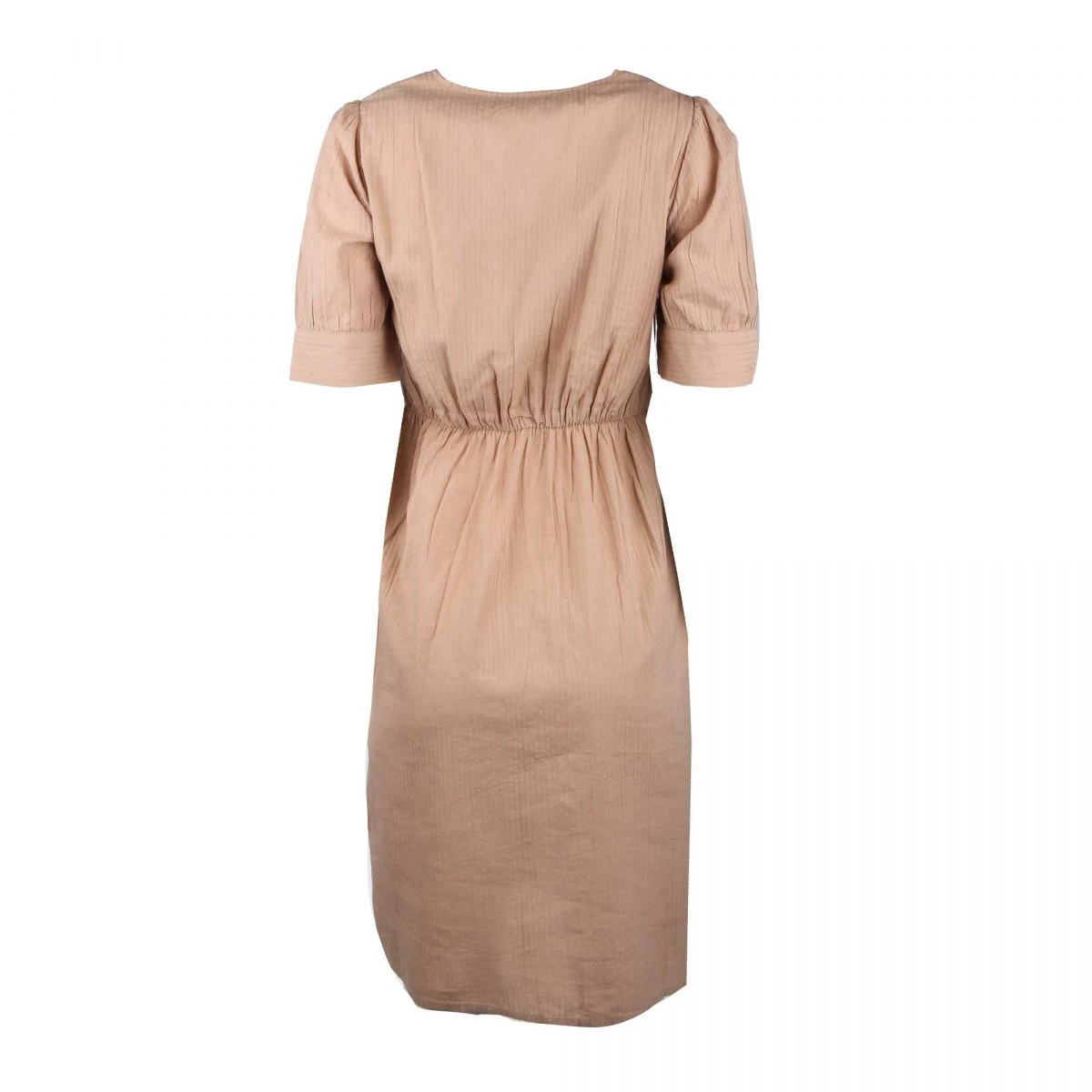 Robe Manches Courtes Coton Doux Boutonné à Rayures Femme VERO MODA 5 Robe Manches Courtes Coton Doux Boutonné à Rayures Femme VERO MODA – Image 3