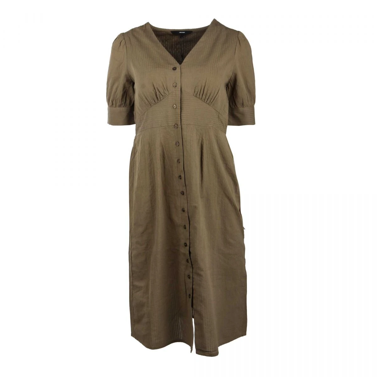 Robe Manches Courtes Coton Doux Boutonné à Rayures Femme VERO MODA 3 Robe Manches Courtes Coton Doux Boutonné à Rayures Femme VERO MODA